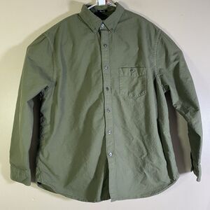 Todd Snyder Button Down Shirt Cotton Olive Green Men XL  Classic Luxury